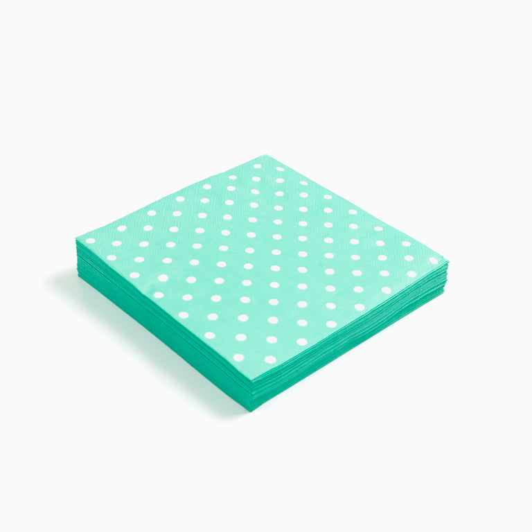 Servilleta Doble Capa Dots Verde Menta