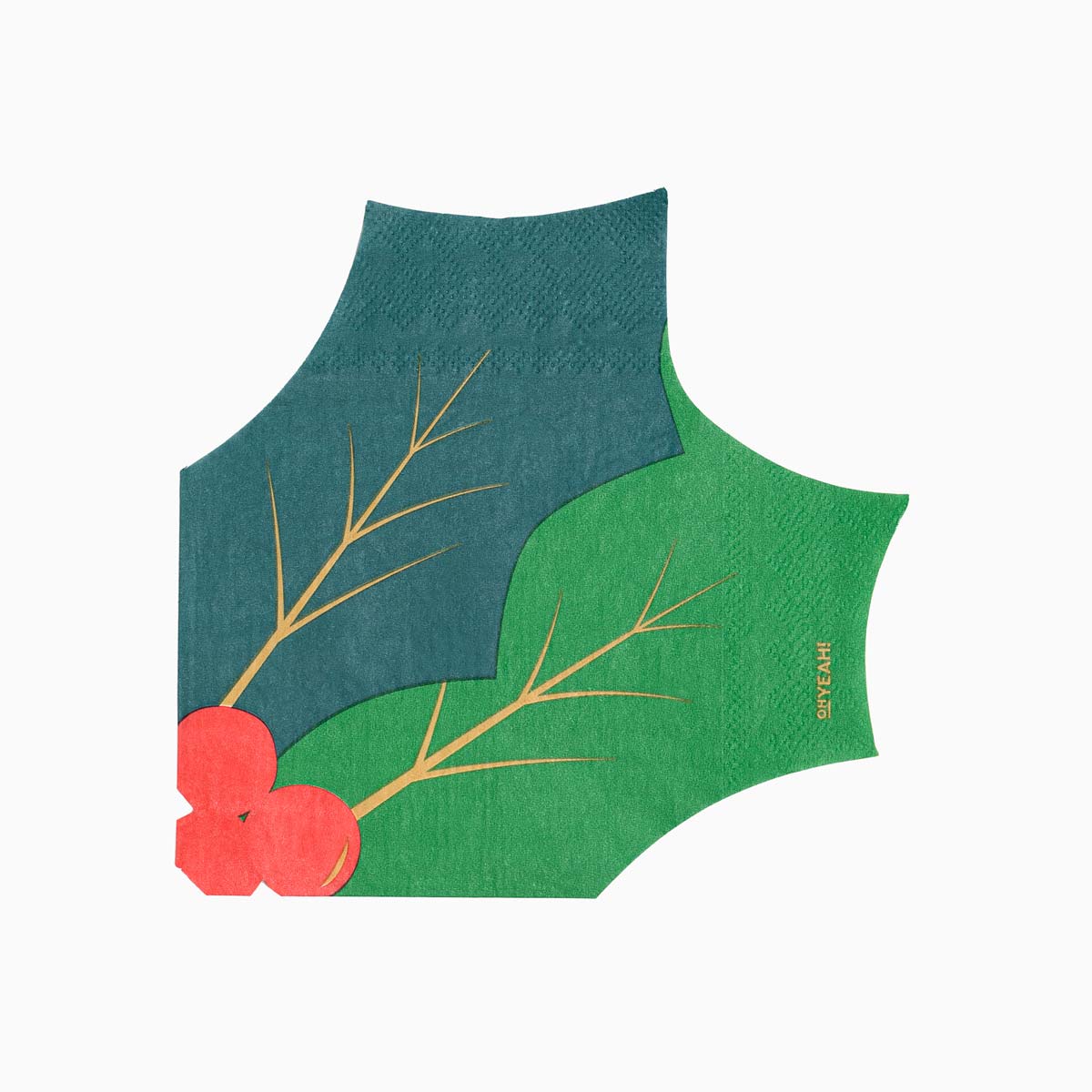 Servilleta Navidad con Forma Acebo