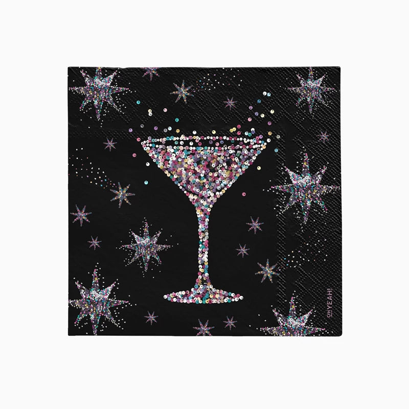 Servilleta Papel Doble Capa Navidad 33 x 33 cm Estrellas de Nochevieja (30 uds)