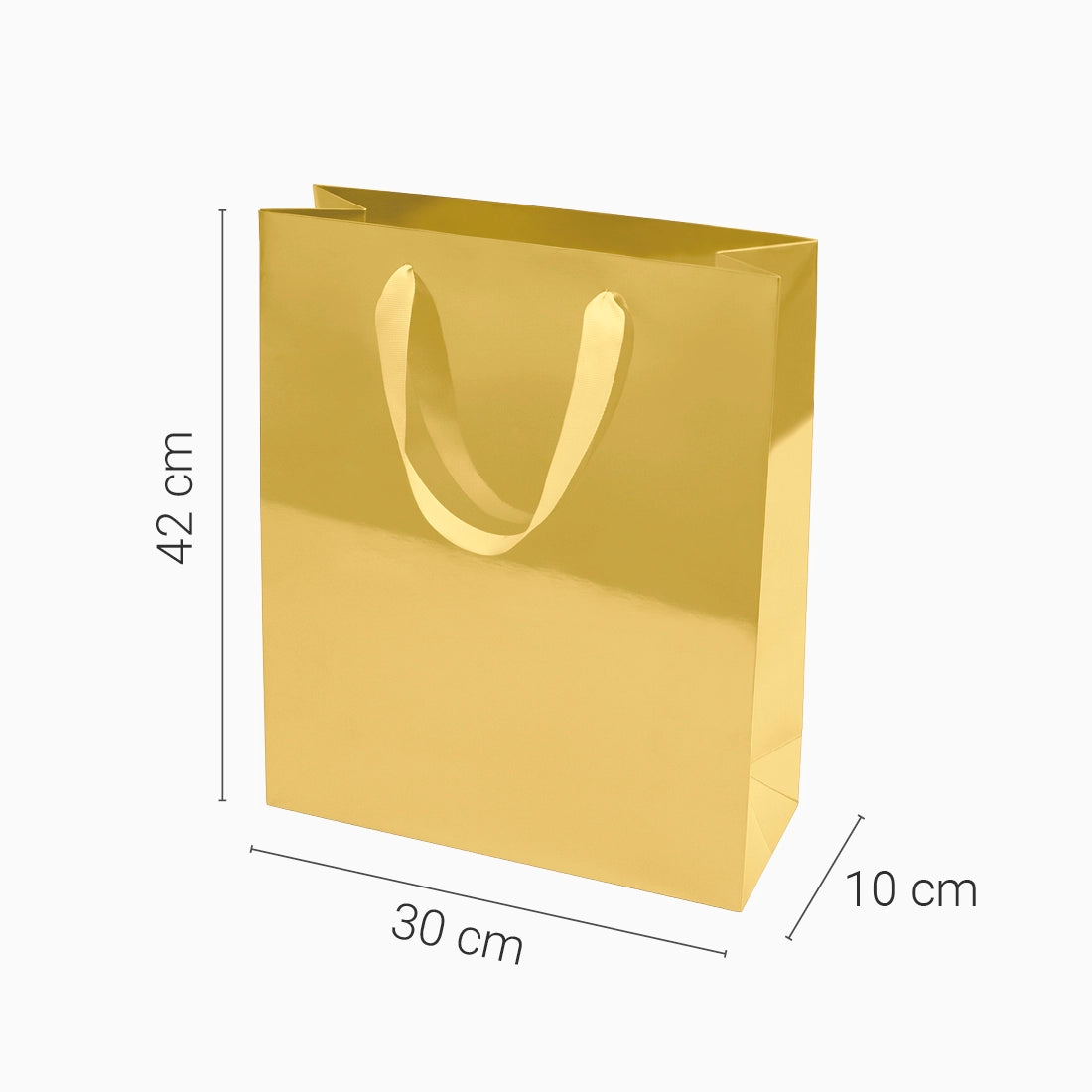 Bolsa Regalo Extra Grande Metalizada 42 x 30 x 10 cm Brillo