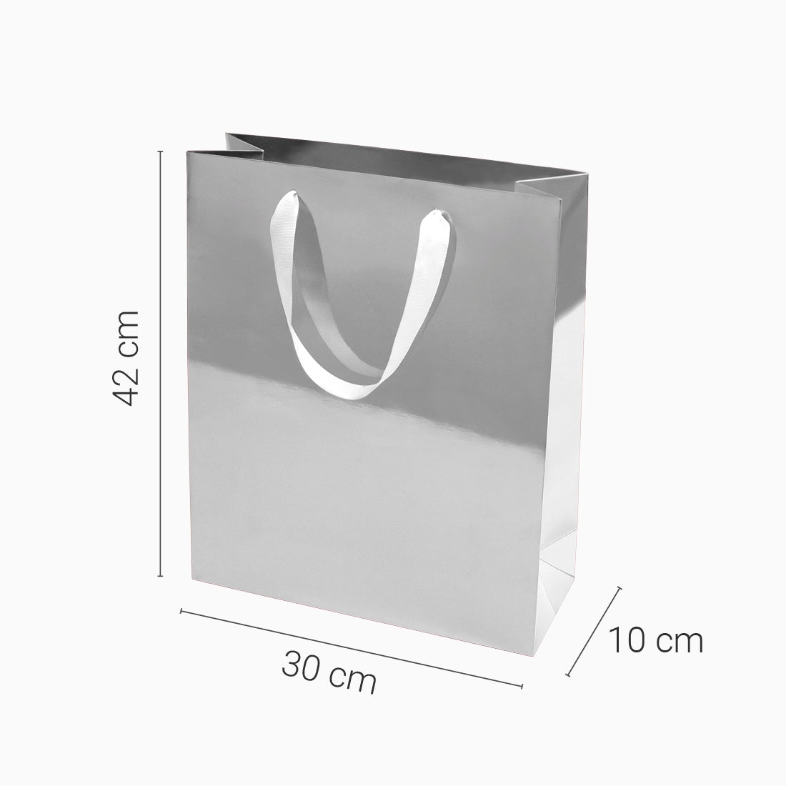 Bolsa Regalo Extra Grande Metalizada 42 x 30 x 10 cm Brillo