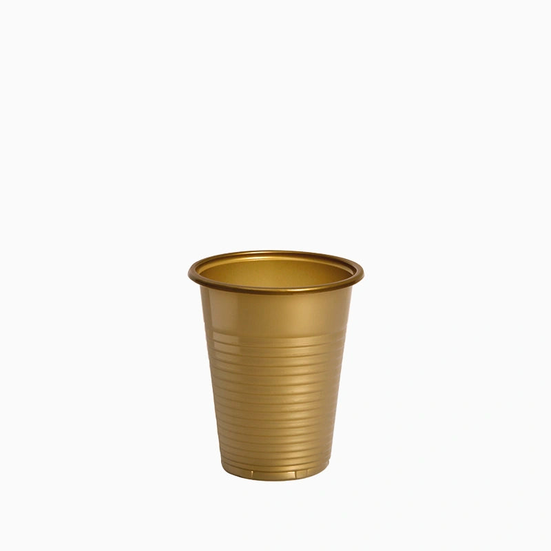 Vaso Plástico PP Irrompible 200 cc Oro (1152 uds)