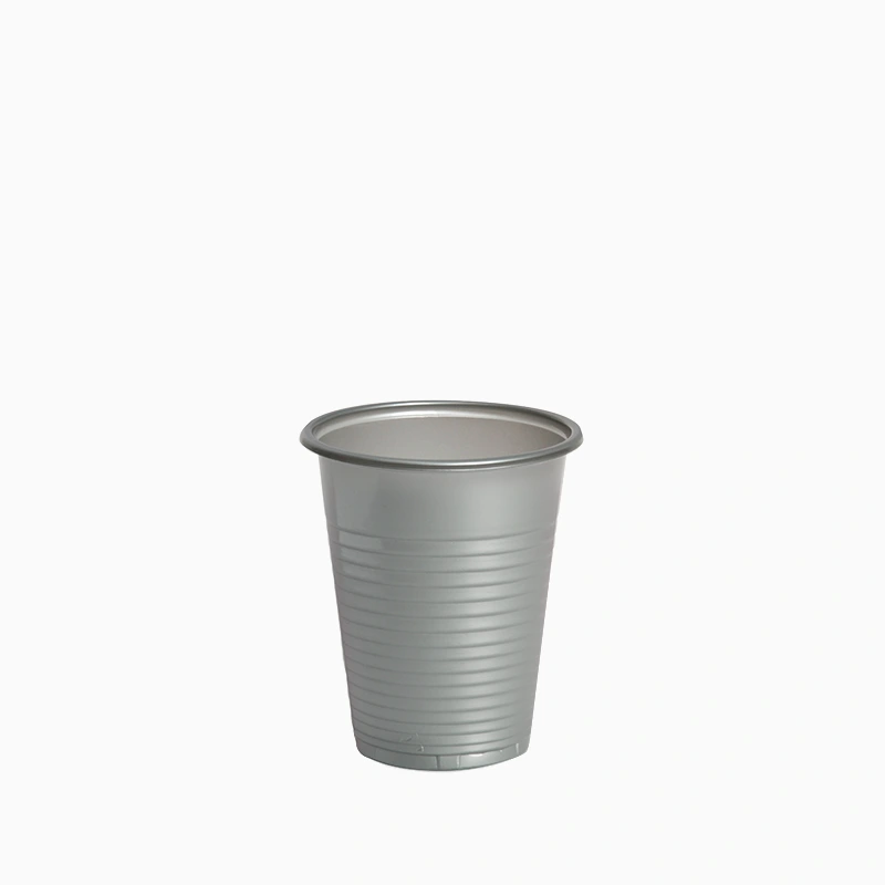 Vaso Plástico PP Irrompible 200 cc Plata (24 uds)