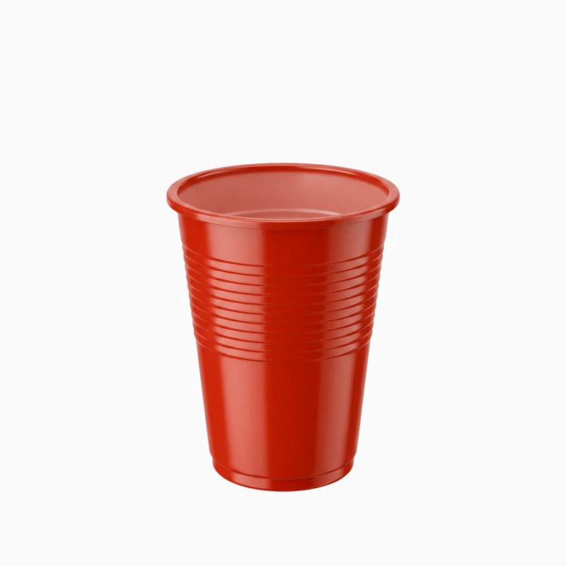 Vaso Plástico PP Irrompible 200 cc Rojo Metalizado (1152 uds)