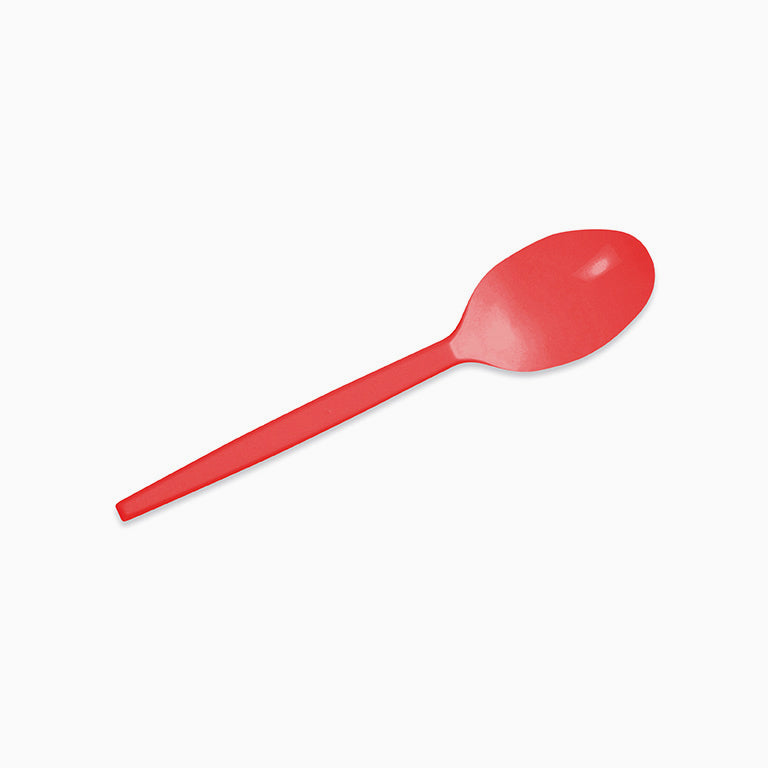 Cuchara Plástico Reutilizable PS 16.5 cm Rojo (540 uds)