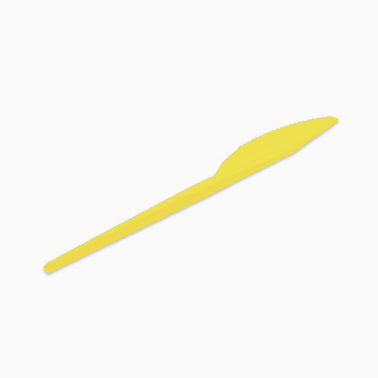Cuchillo Plástico Reutilizable 16.5 cm Amarillo (540 uds)
