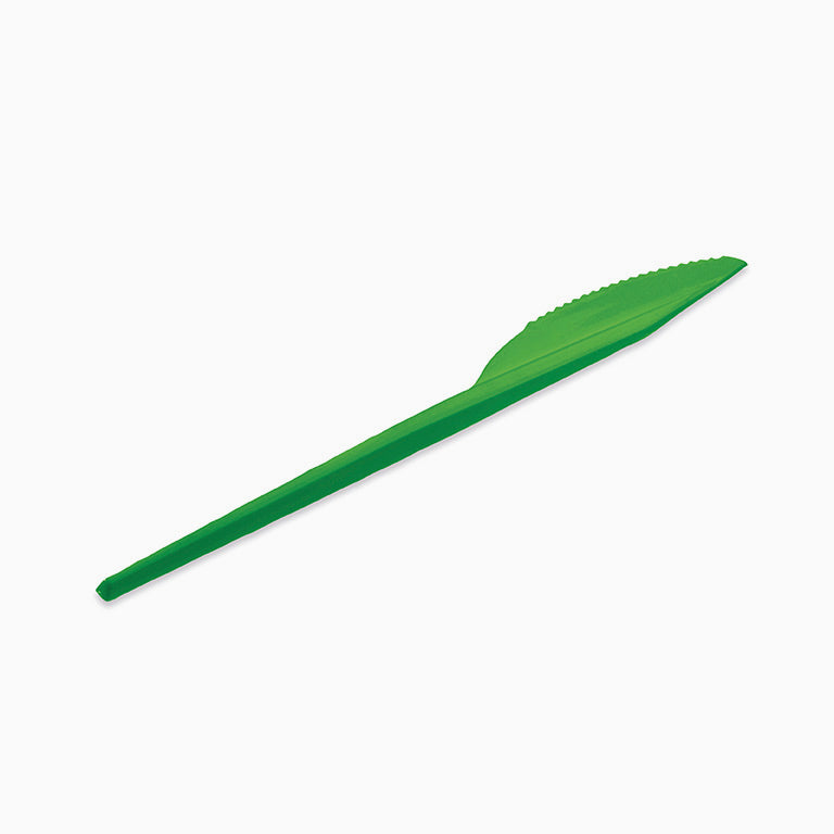 Cuchillo Plástico Reutilizable 16.5 cm Verde (540 uds)