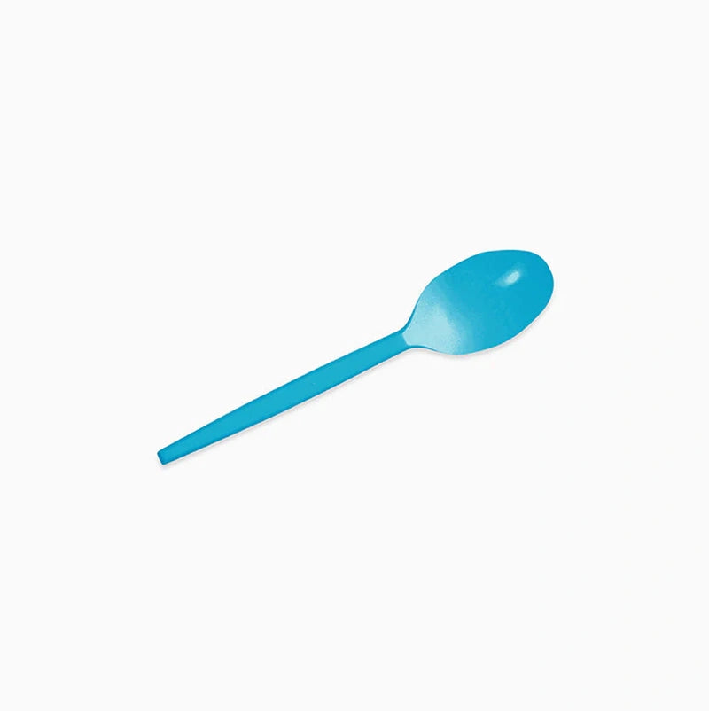 Cucharita Postre Plástico Reutilizable PS 12.5 cm Azul (15 uds)