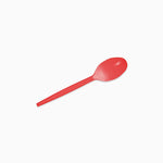 Cucharita Postre Plástico Reutilizable PS 12.5 cm Rojo (15 uds)