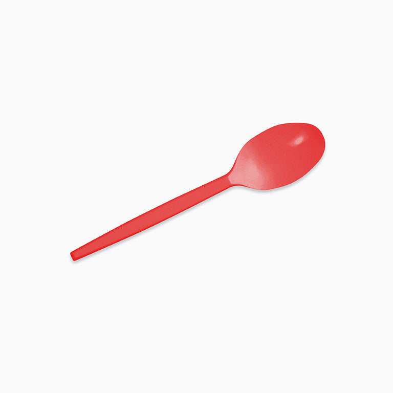 Cucharita Postre Plástico Reutilizable PS 12.5 cm Rojo (540 uds)