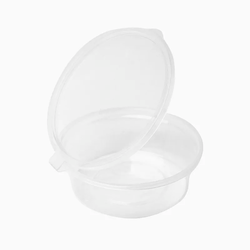 Salsera Plástico PP Reutilizable Tapa Bisagra 60 cc Transparente (10 uds)