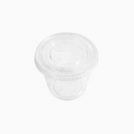 Salsera Plástico PP + PET 165 cc Transparente con Tapa Transparente (6 uds)