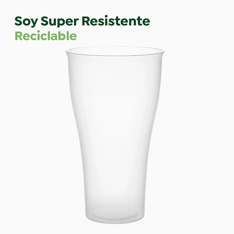 Vaso Pinta Plástico PP Reutilizable 450 cc Transparente (200 uds) Granel