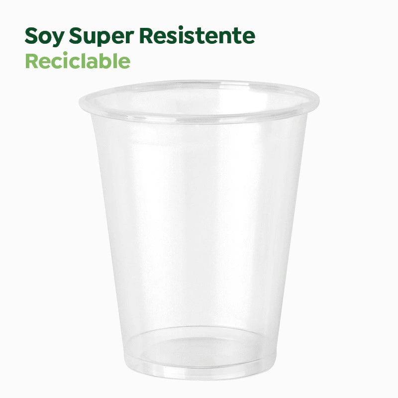 Vaso Plástico PP Irrompible 450 cc Transparente (8 uds)