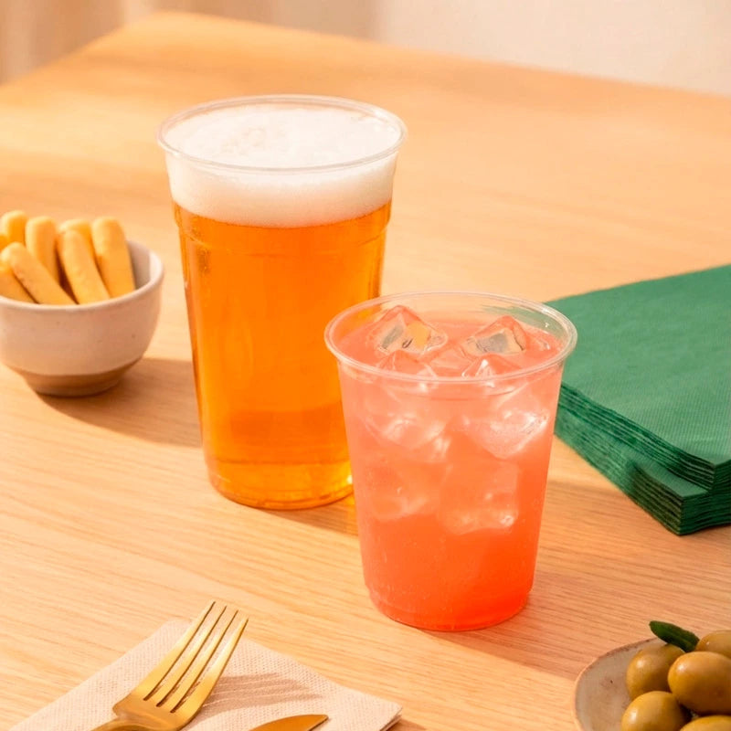 Vaso Plástico PP Irrompible 450 cc Transparente (8 uds)