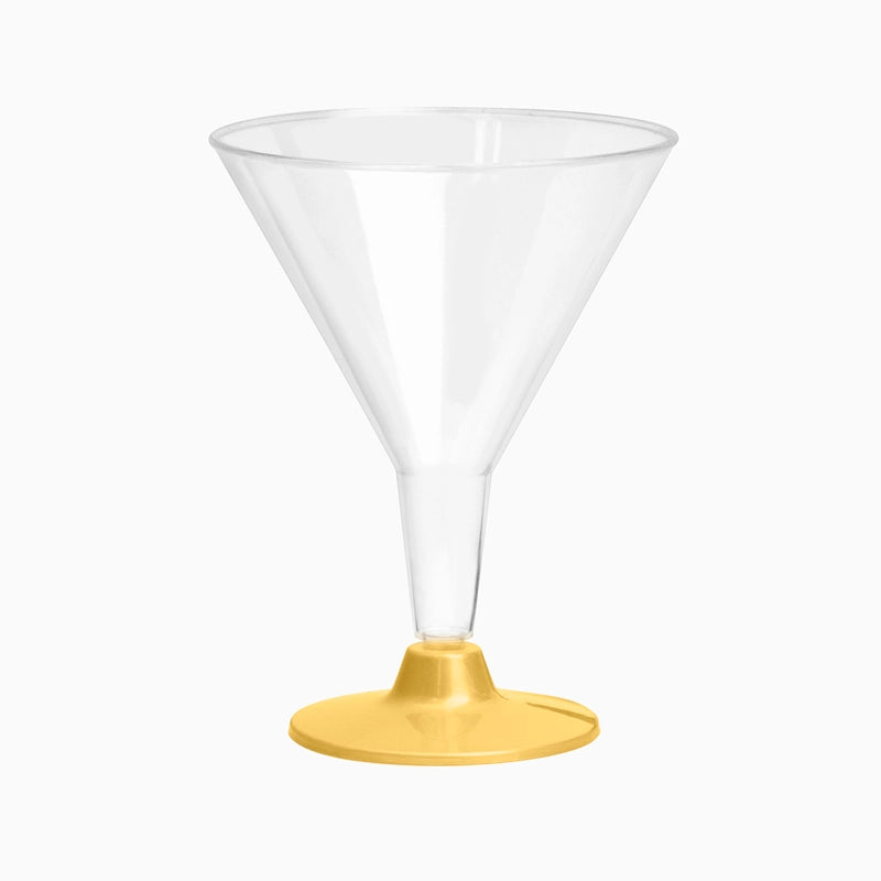 Copa Cocktail Transparente Pie Oro 180 cc (3 uds)