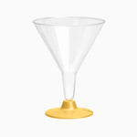 Copa Cocktail Transparente Pie Oro 180 cc (3 uds)