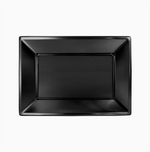 Bandeja Rectangular Plástico PS Reutilizable 33 x 22.5 cm Negro (144 uds)
