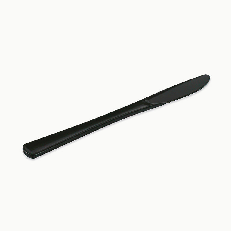 Cuchillo Plástico PS Reutilizable Premium 20 cm Negro (576 uds)