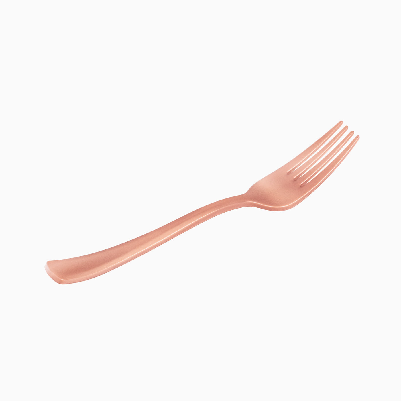 Tenedor Plástico PS Reutilizable Premium 18.5 cm Oro Rosa (576 uds)