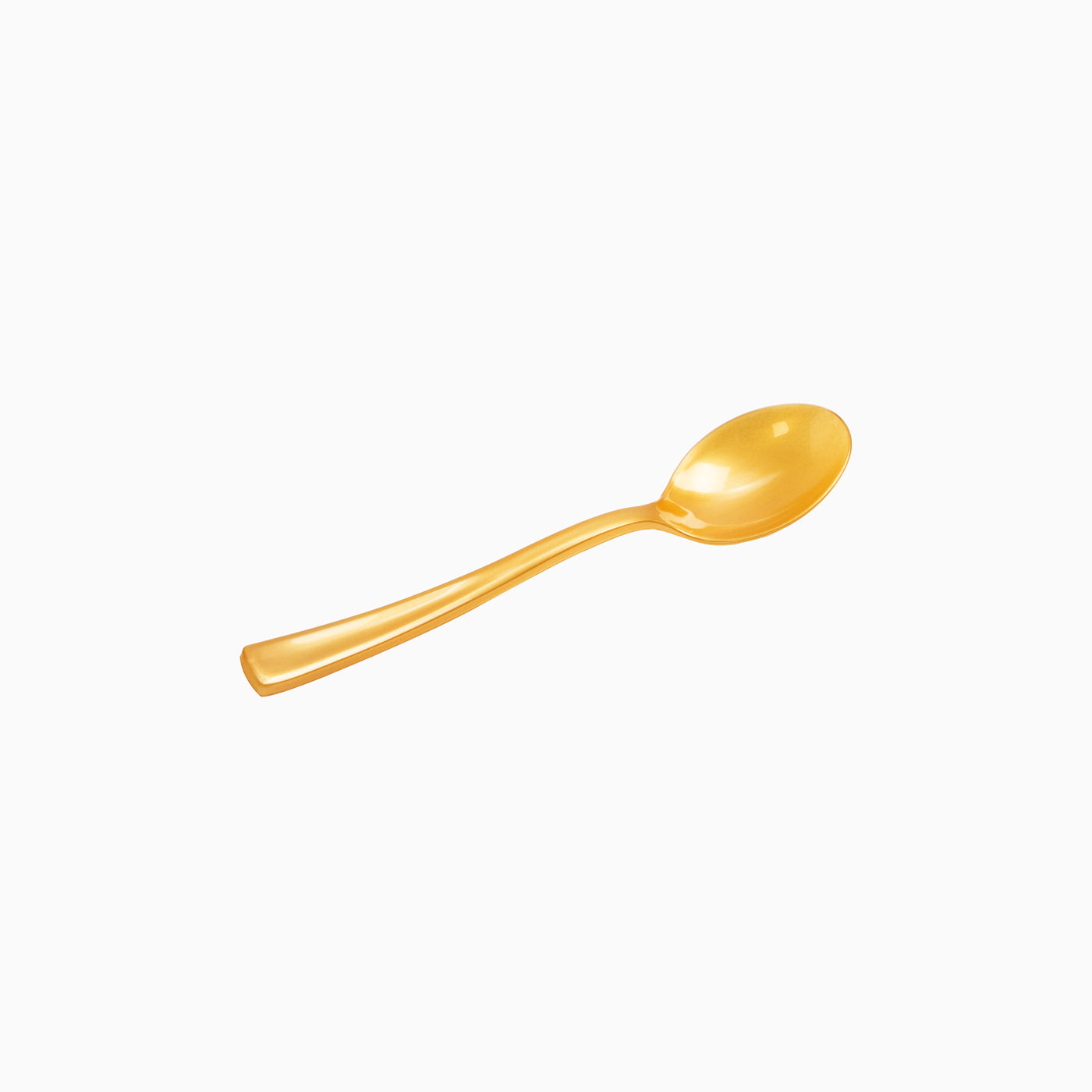 Cucharita Plástico Reutilizable Premium 12.5 cm Oro