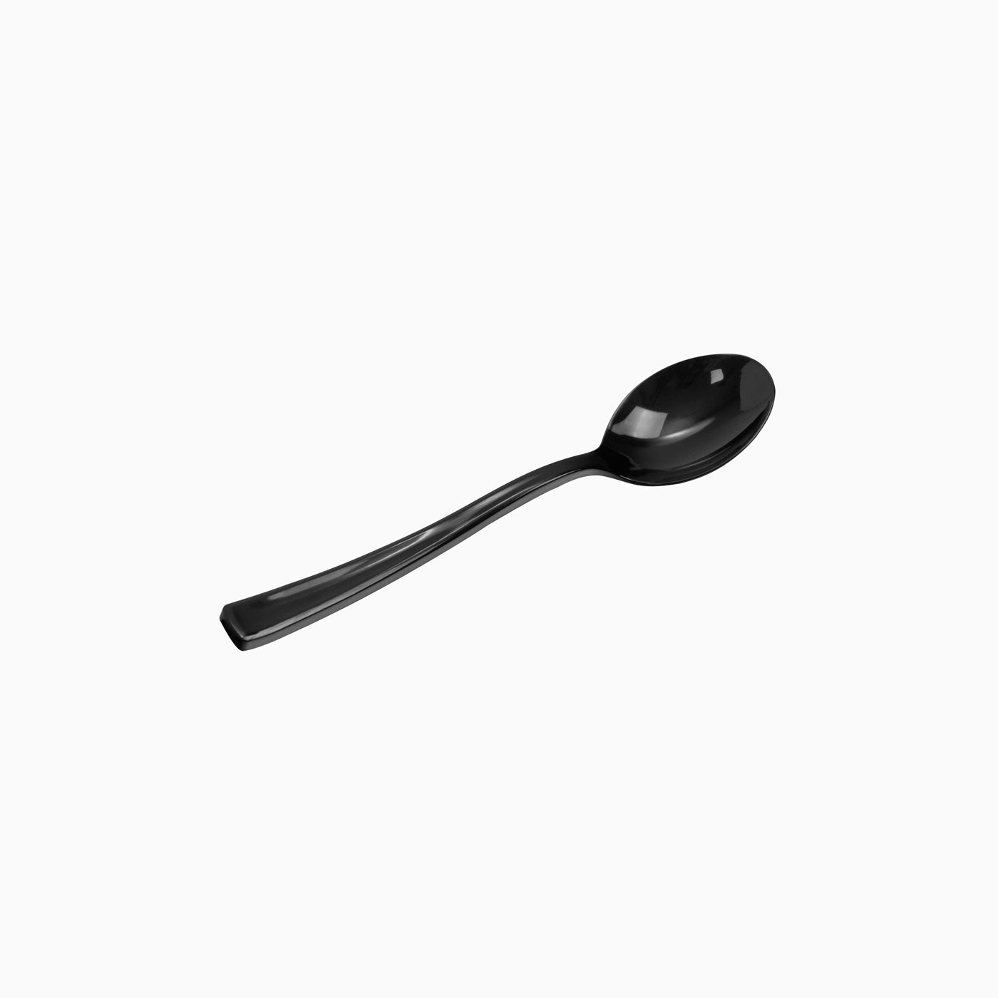 Cucharita Plástico Reutilizable Premium 12.5 cm Negro