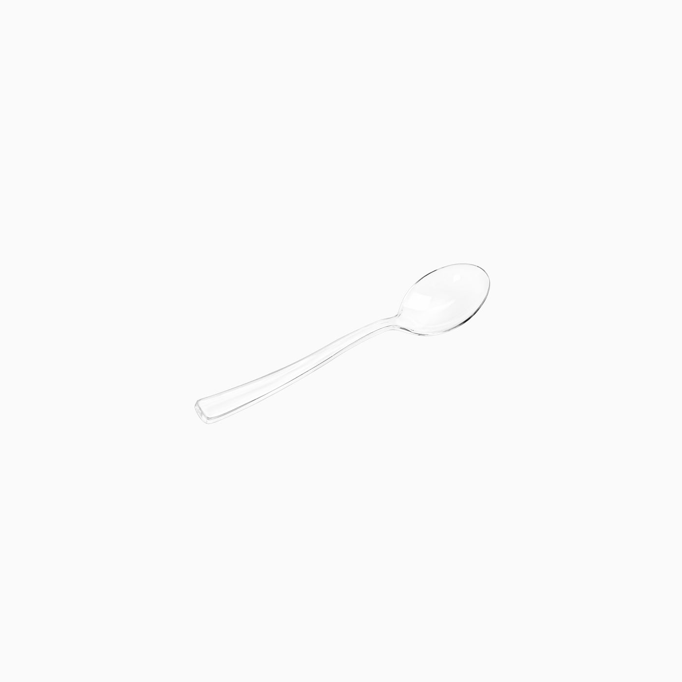 Cucharita Plástico Reutilizable Mini Premium 10,7 cm Transparente