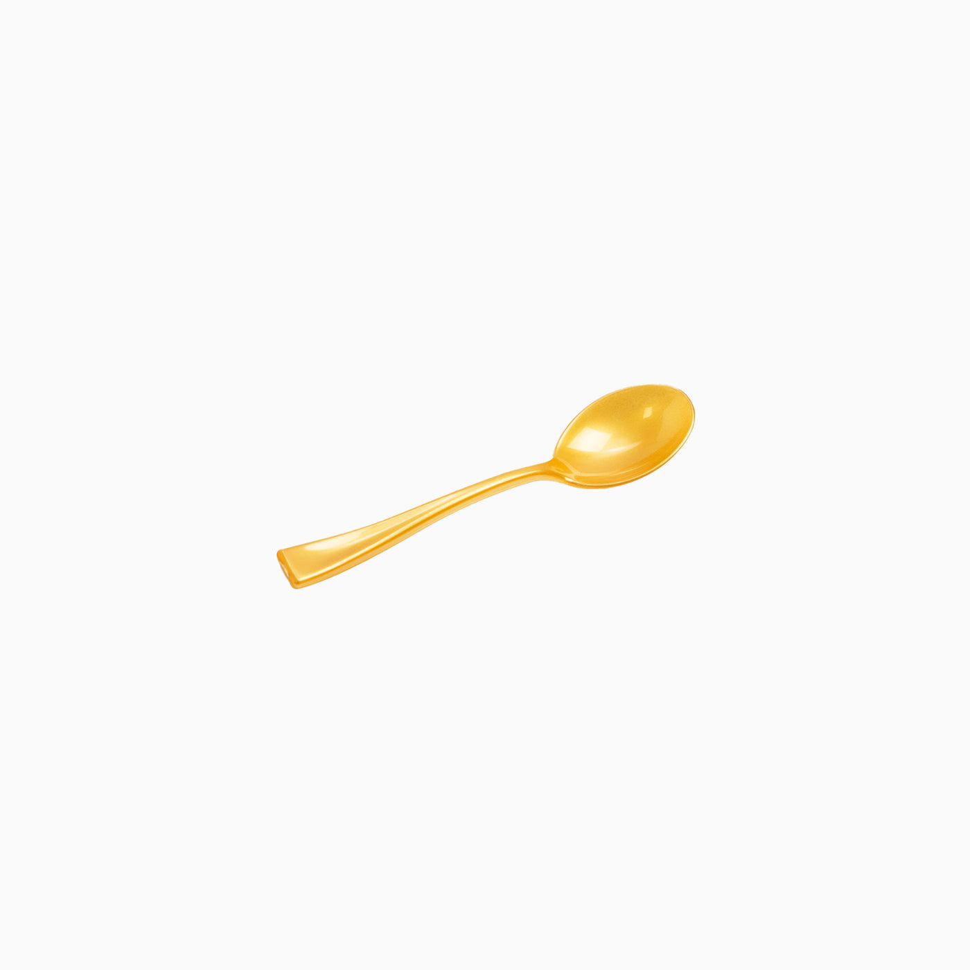 Cucharita Plástico Reutilizable Mini Premium 10,7 cm Oro