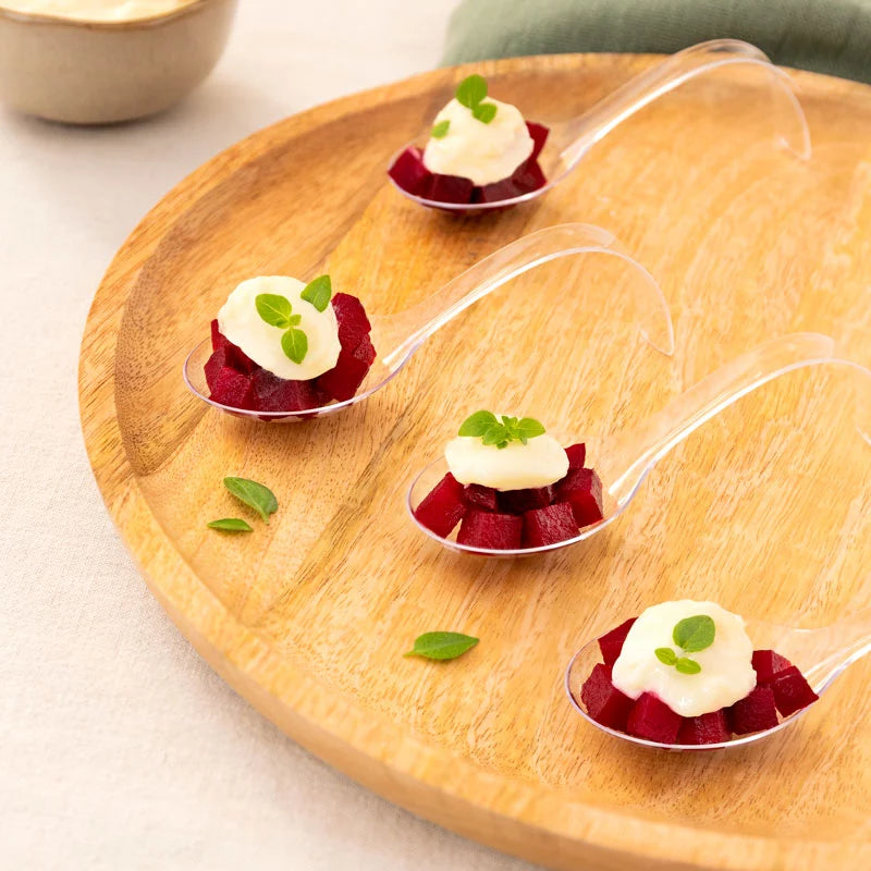 Cuchara Degustación Plástico Catering Arco Finger Food 128 x 4 cm Transparente (12 uds)