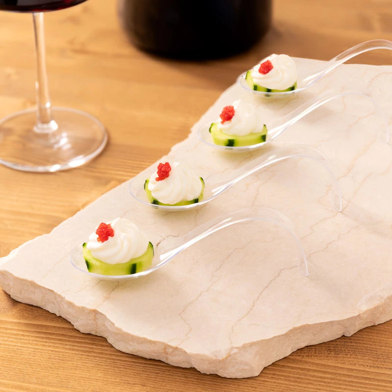 Cuchara Degustación Plástico Catering Arco Finger Food 12.8 x 4 cm Transparente (500 uds)