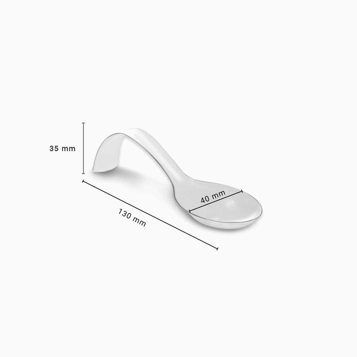 Cuchara Degustación Plástico Catering Arco Finger Food 128 x 4 cm Transparente (12 uds)