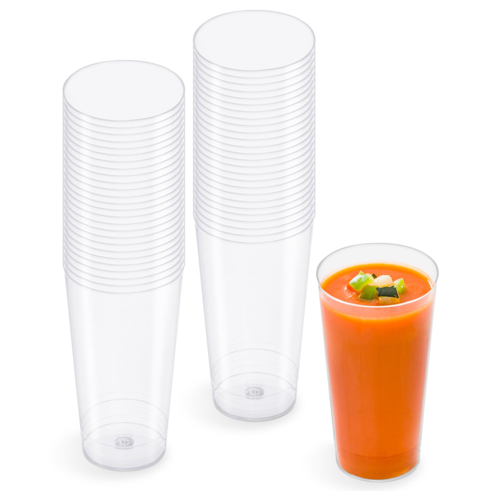 Vaso Plástico Cónico Finger Food 100 cc Transparente