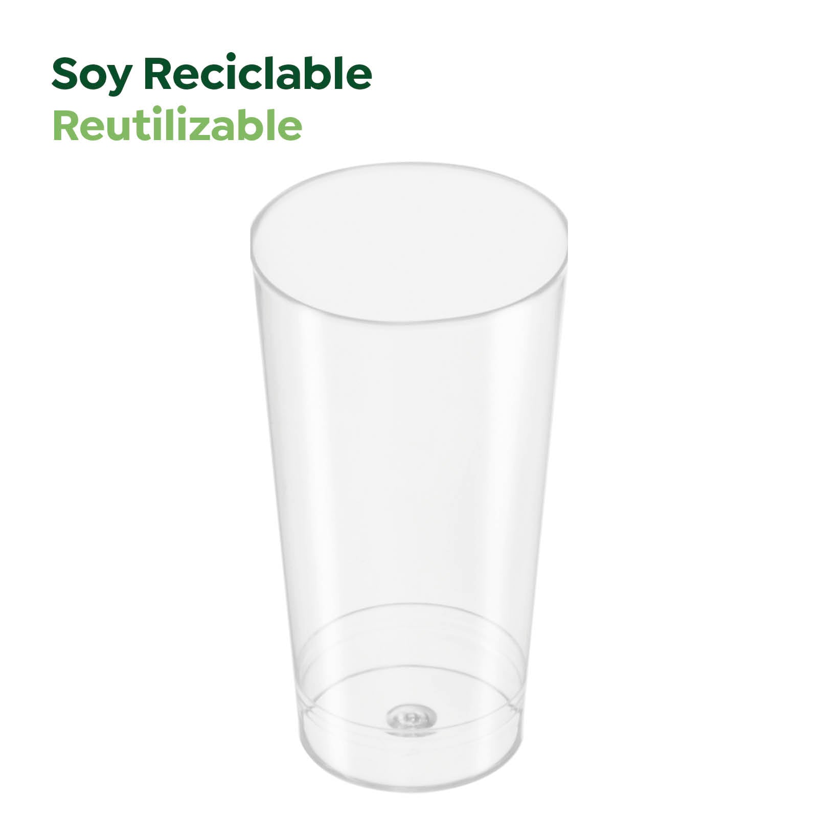 Vaso Plástico Cónico Finger Food 100 cc Transparente