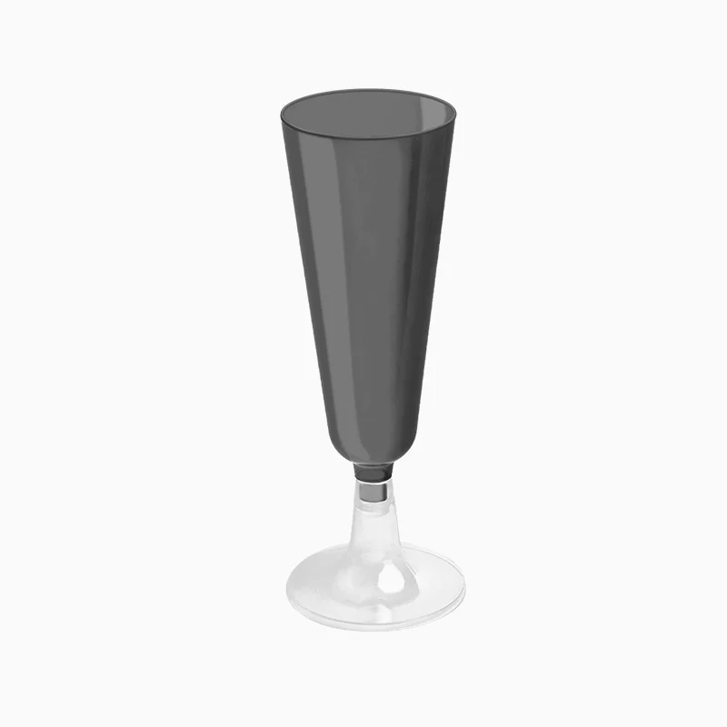 Copa Cava Plástico PS Reutilizable 150 cc Negro (4 uds)