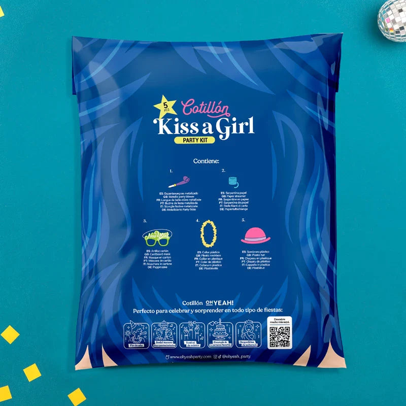Bolsa de Cotillón Kiss a Girl Nochevieja 5 Piezas (30 uds)