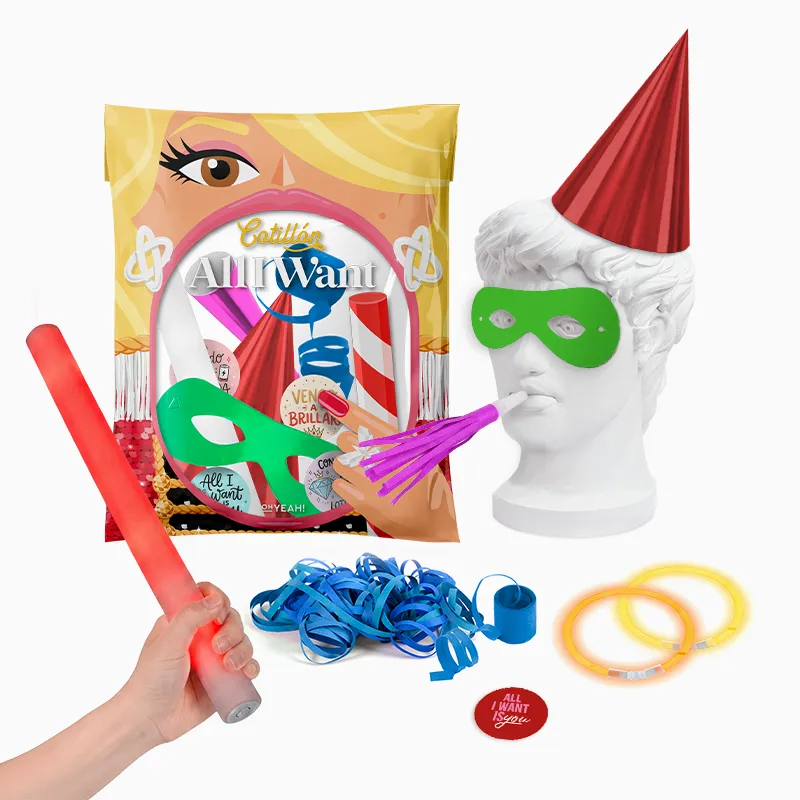 Bolsa de Cotillón 'All I Want' Nochevieja 7 piezas (48 uds)