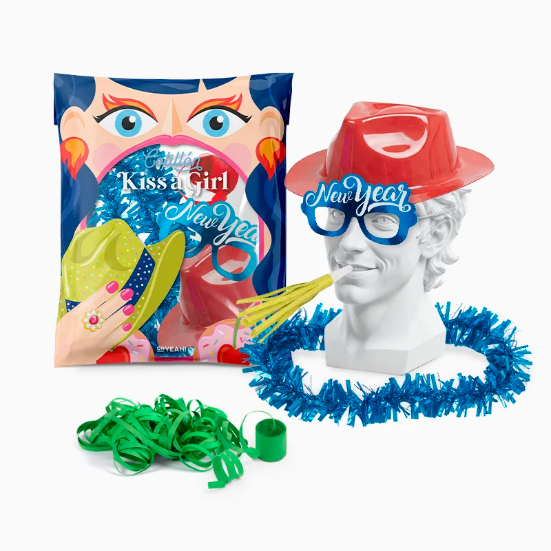 Bolsa de Cotillón Kiss a Girl Nochevieja 5 Piezas (30 uds)