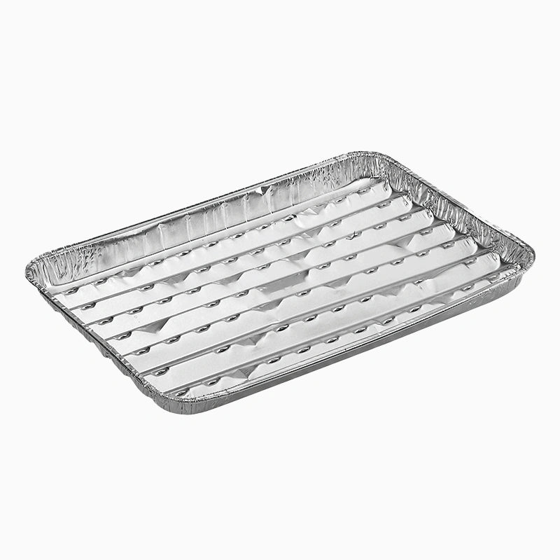 Bandeja Aluminio Barbacoa Rectangular 48 uds