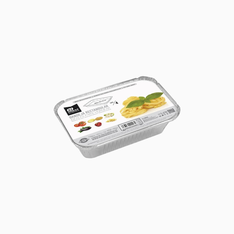 Bandeja Aluminio Tapa Rectangular 14,5 x 12 x 4 cm