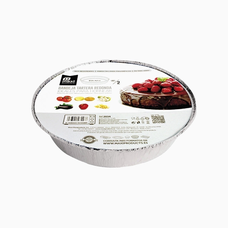 Bandeja Aluminio Tapa Redonda 23 x 4,2 cm