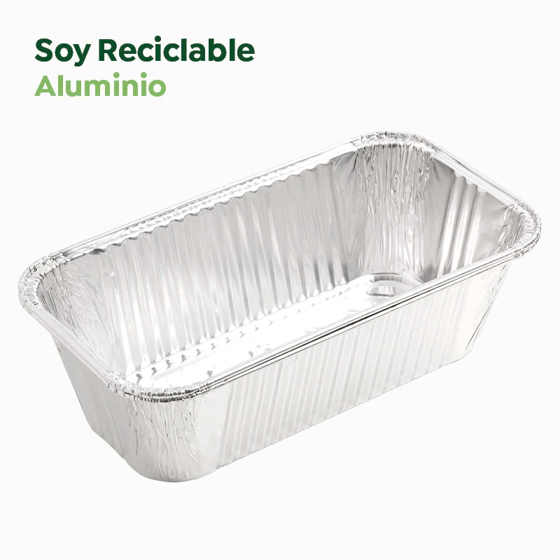 Bandeja Rectangular Plum Cake Aluminio 24.7 x 13.3 x 7.3 cm (2 uds)