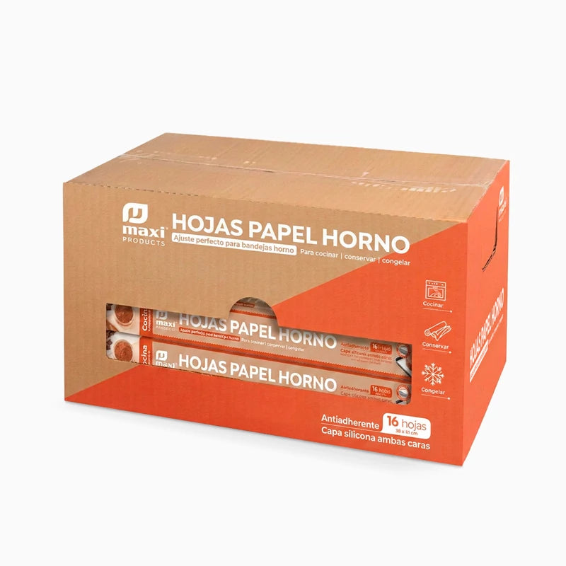 Hojas Papel Horno Siliconado Doble Capa 16 Hojas Blanco (16 uds)