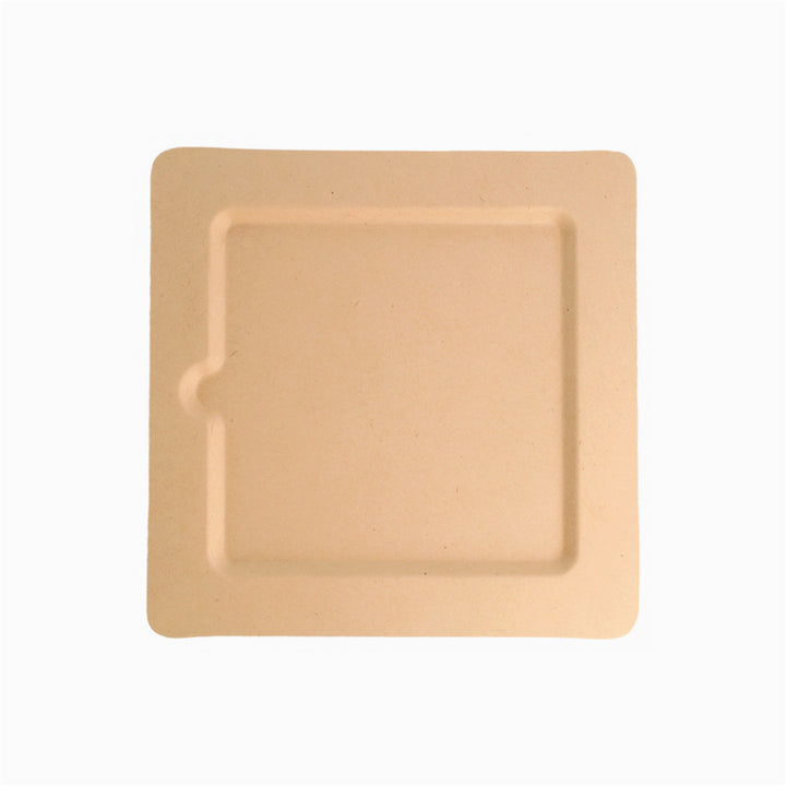 Plato Caña de Azúcar Llano Cuadrado 20 x 20 cm Crema
