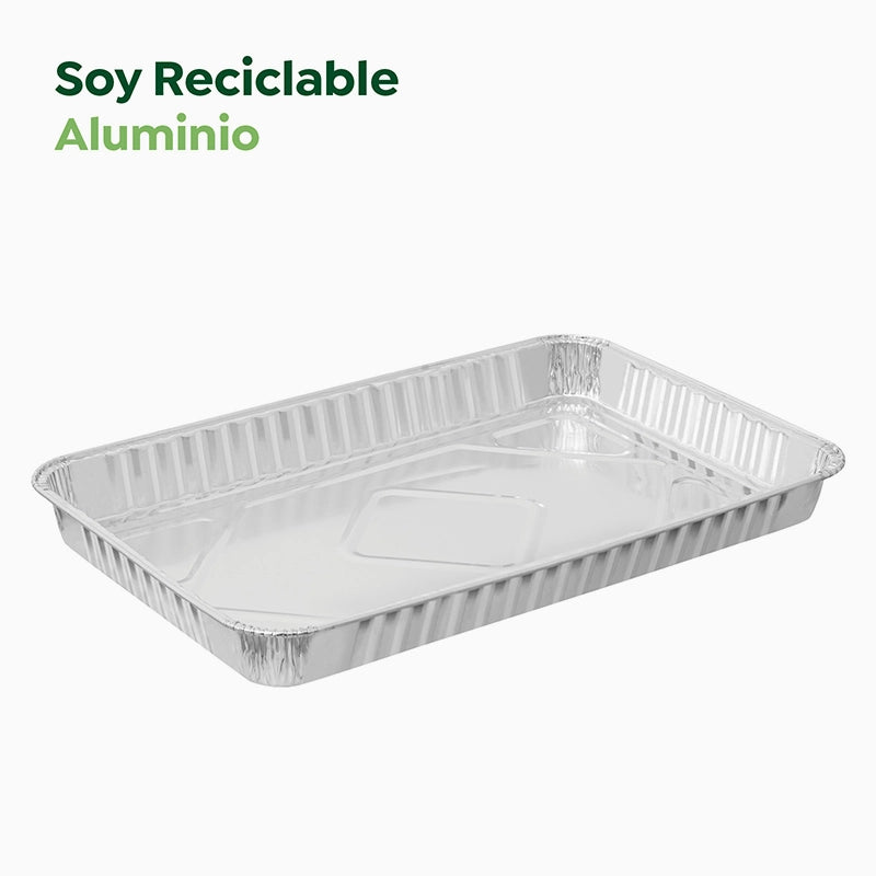 Bandeja Rectangular Aluminio 32 x 20.5 x 3.2 cm (1 ud)