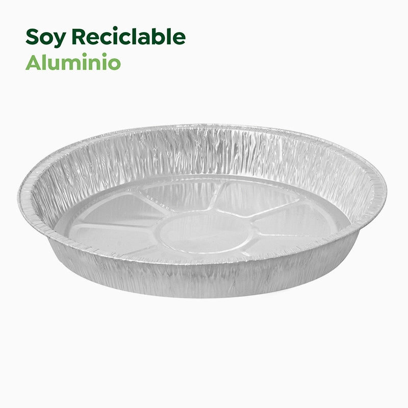 Bandeja Redonda Aluminio Ø 24.7 x 2.5 cm Tortilla (2 uds)