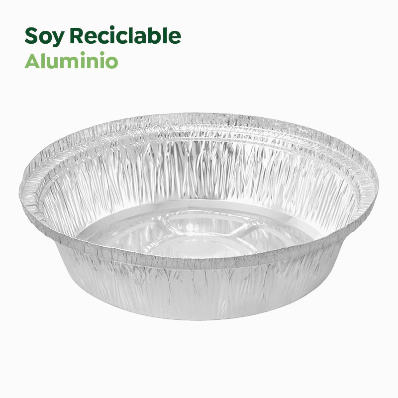 Bandeja Redonda Aluminio Ø 17.1 x 4.4 cm (4 uds)