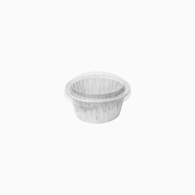 Bandeja Redonda Aluminio Ø 8 x 3.6 cm con Tapa (6 uds)