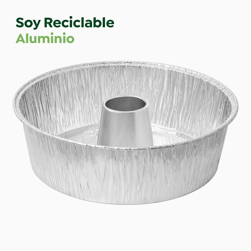 Bandeja Redonda Aluminio Ø 19.5 x 6 cm Tartera Repostería (2 uds)