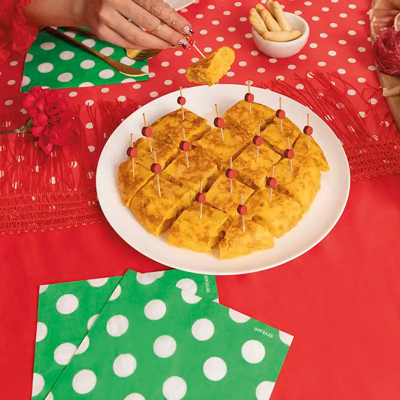 Pincho Bambú Decorativo 12cm Esfera Rojo 5000 uds