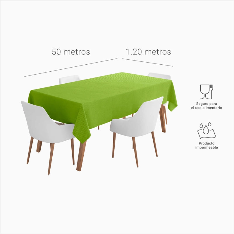 Rollo Mantel TNT 1.20 x 50 m Verde Lima (1 ud)